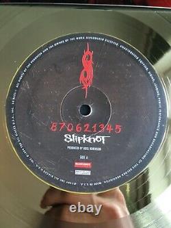 Slipknot Slipknot 1999 Custom 24k Gold Vinyl Record In Wall Hanging Frame