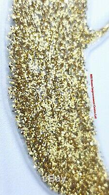 Sparkly Silver Gold Glitter Mirrored Wall Hanging Art LOVE White Grey 100xH60cm