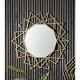 Specter Large Round Modern Unique Gold Feature Overmantle Metal Wall Mirror 38