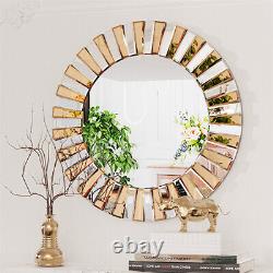 Starburst Decorative Accent Wall Mirror Glass Beveled Frameless Home Office