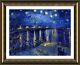 Starry Night Over The Rhone by Vincent Van Gogh Framed canvas Wall art HD