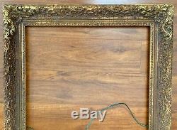 Stunning 24x36 1900 Vintage French Rococo Gold Ornate Wall Picture Frame Wood