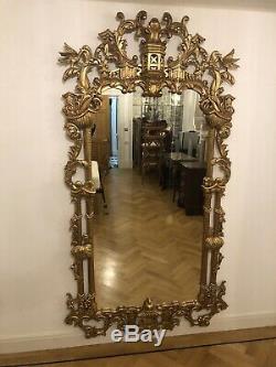 Stunning Antique Gold Ornate Country Baroque Wall Mirror Bespoke Famous Film Set
