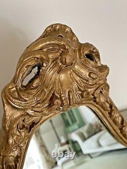 Stunning LARGE Antique 50/60s Style Gold Gilt Old ORNATE Wall Hung VTG MIRROR