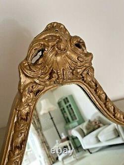 Stunning LARGE Antique 50/60s Style Gold Gilt Old ORNATE Wall Hung VTG MIRROR