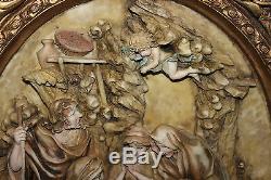 Stunning Religious Christianity Wall Plaque WithGilded Frame-Large-Jesus Mary-LQQK