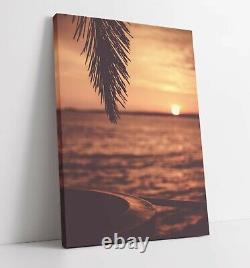 Sunset 1 Canvas Wall Art Float Effect/frame/picture/poster Print- Gold Brown