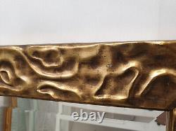 Swirl Design Gold Wood Frame Wall Mirror Bevelled 92x66cm Showroom Clearance