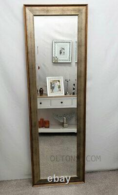 Tall Antique Silver Gold Classic Wood Frame Wall Mirror Bevelled 165x53cm