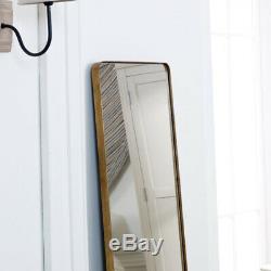 Tall Brushed Gold Framed Wall Mirror / Leaner Mirror