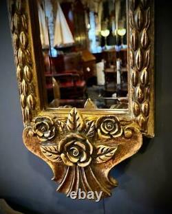 Tall Thin Ornate Gold Framed French Style Mirror