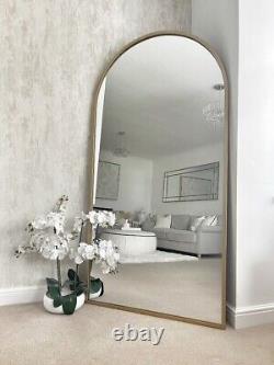 The Arcus New Extra Large Gold Framed Arched Mirror 71 X 35 180 x 90cm