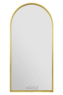 The Arcus New Extra Large Gold Framed Arched Mirror 71 X 35 180 x 90cm