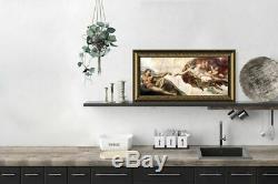 The Creation Of Adam by Michelangelo Framed canvas Wall art painting print