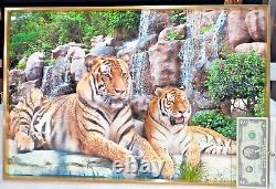 Tiger couple Handcrafts Crystal Cubic Adhesive Aluminum Frame Made in Korea