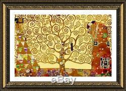 Tree Of Life Yellow by Gustav Klimt Framed canvas Wall art HD painting