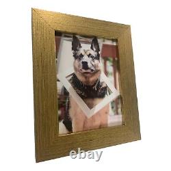 US Art Frames 1 Flat Bright Gold MDF Wall Decor Picture Poster Frame