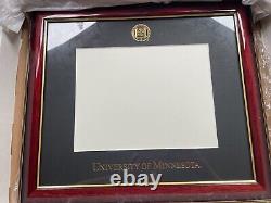 University of Minnesota 8.5 x 11 Diploma Frame 19x16.5 Mahogany Gold Trim NIB