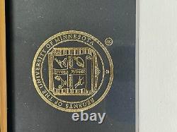 University of Minnesota 8.5 x 11 Diploma Frame 19x16.5 Mahogany Gold Trim NIB