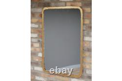 Urban Vintage Rustic Style Shabby Gold Frame Rectangle Wall Mirror 6421