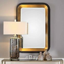 Uttermost Niva Antiqued Gold Leaf 28 x 42 1/4 Wall Mirror New
