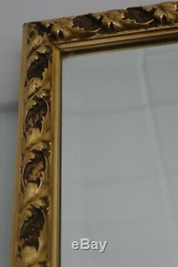 VINTAGE 40s FRENCH ROCOCOHUNG Vz or HZ GILT FRAME XL 32X21 BEVELLED MIRROR