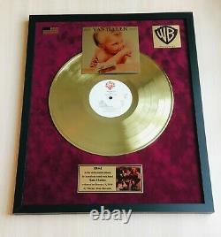 Van Halen 1984 MCMLXXXIV Custom 24k Gold Vinyl Record in Wall Hanging Frame