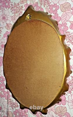 Victorian Antique Gilt-Framed Oval Rococo Style Wall Mirror