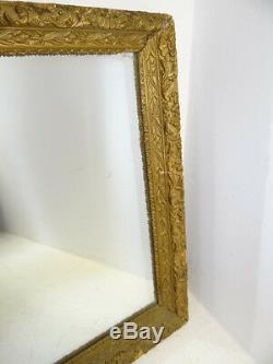 Victorian Style Used Old Framed Cornstalk Pattern Molded Wood Wall Vanity Gold