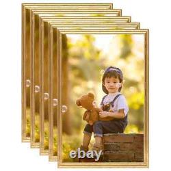 VidaXL Photo Frames Collage 5 pcs for Wall or Table Gold 50x70 cm MDFbest