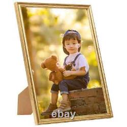 VidaXL Photo Frames Collage 5 pcs for Wall or Table Gold 59.4x84cm MDF 01 UK HOT
