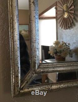 Vintage 1960s La Barge Wall Mirror Gold Silver Gilt Double Frame 44x26 Italian