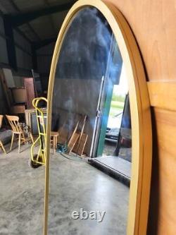 Vintage 20th c large freestanding wall dome top gold frame dressing mirror