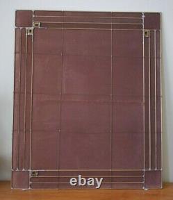 Vintage ART DECO Style Gold Brass BEVELLED Rectangle Modern Contemporary Mirror