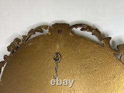 Vintage Aisonia Large Antique Style Gold Ornate Rococo Round Hanging Mirror