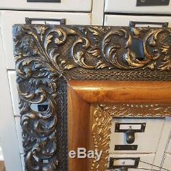 Vintage Antique Gold Carved Wall 37.5x 32 Wood Ornate Art Frame Free Shipping