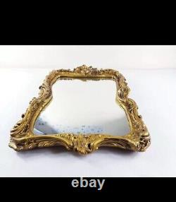 Vintage Baroque Rococo Wall Mirror Ornate Gold Gilt Frame