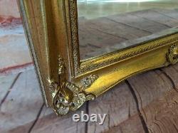 Vintage Bevelled Ornate Gold Gilt Wood Frame Wall Mirror Antique Style