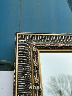 Vintage Big Large Gold Gilded Frame Wood Edged Wall Mirror 29 By 41