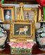 Vintage Dog Painting On Board in Ornate Golden Frame Beautiful Wall Art Gift