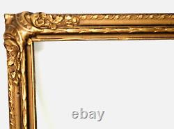 Vintage Fits 12 X 20 Gold Gilt Arts & Crafts Ornate Gesso Picture Frame Wood