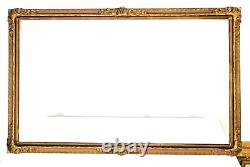 Vintage Fits 12 X 20 Gold Gilt Arts & Crafts Ornate Gesso Picture Frame Wood