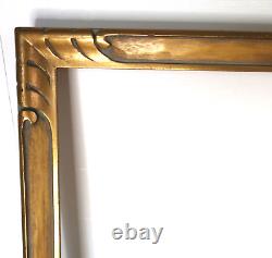 Vintage Fits 12 X 20 Gold Gilt Arts & Crafts Ornate Gesso Picture Frame Wood