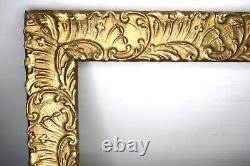 Vintage Fits 12 X 20 Gold Gilt Arts & Crafts Ornate Gesso Picture Frame Wood