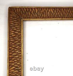 Vintage Fits 12 X 20 Gold Gilt Arts & Crafts Ornate Gesso Picture Frame Wood