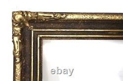 Vintage Fits 12 X 20 Gold Gilt Arts & Crafts Ornate Gesso Picture Frame Wood