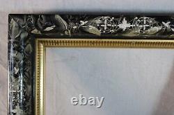 Vintage Fits 12 X 20 Gold Gilt Arts & Crafts Ornate Gesso Picture Frame Wood