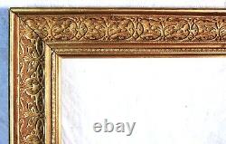 Vintage Fits 12 X 20 Gold Gilt Arts & Crafts Ornate Gesso Picture Frame Wood