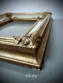 Vintage French Frame Rococo Ribbon & Acanthus Leaf Gilding On Gesso