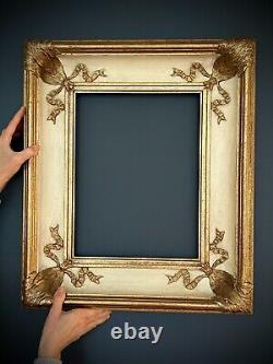 Vintage French Frame Rococo Ribbon & Acanthus Leaf Gilding On Gesso